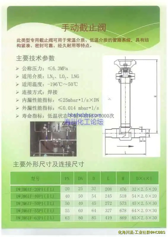 超低温截止阀