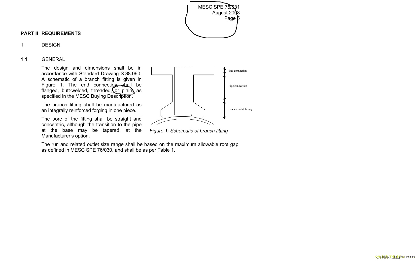 Branch Fitting Plain 