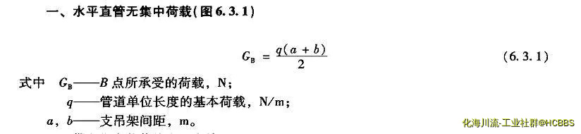水平直管无集中荷载公式.webp