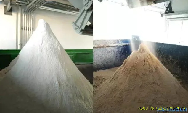 左：硫酸钠纯盐，右：杂盐.webp
