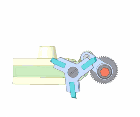 车床上制作六角头.gif