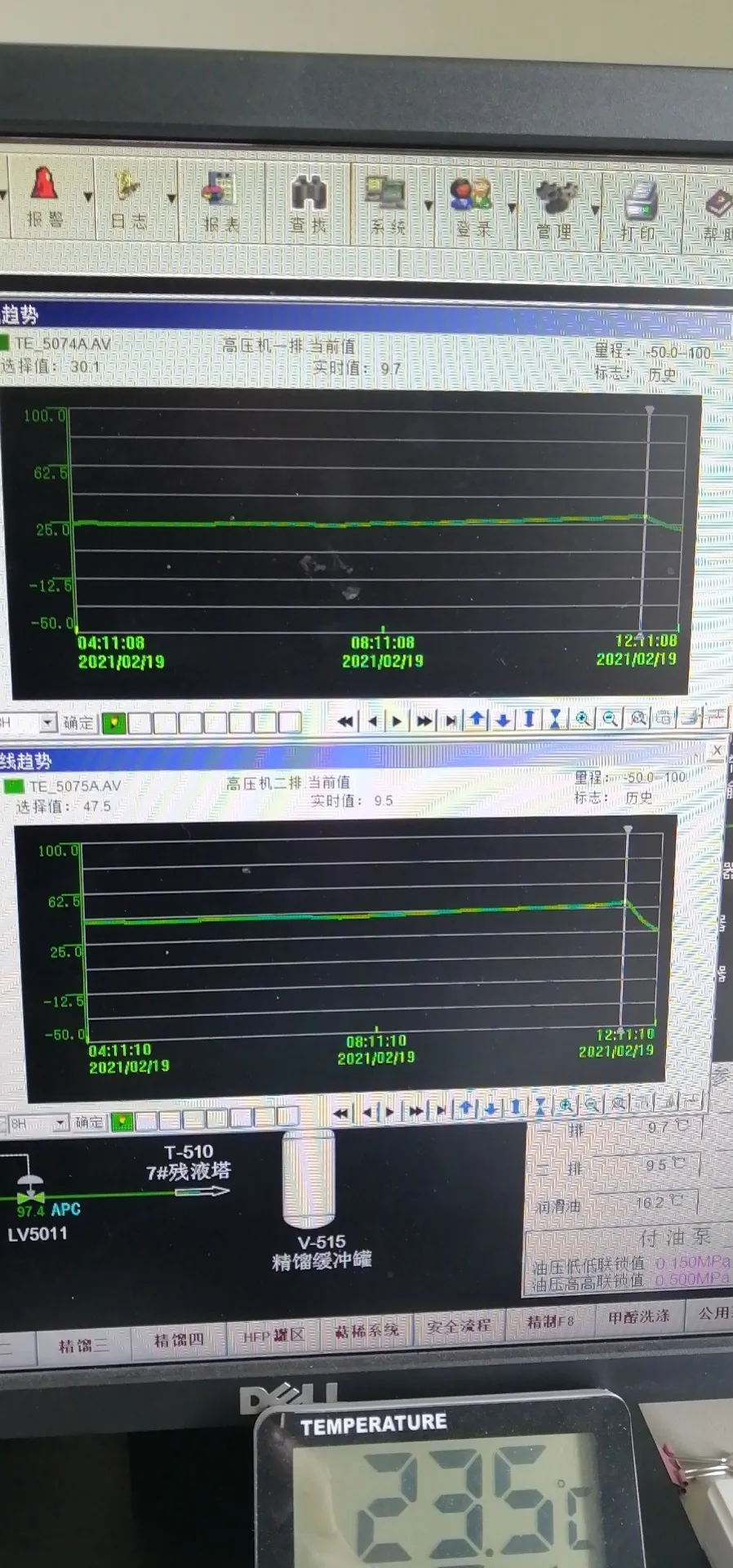 一排温度7：20为23.7度                11：40为30.1度 二排温度7：20为39.7度                11：40为47. ...