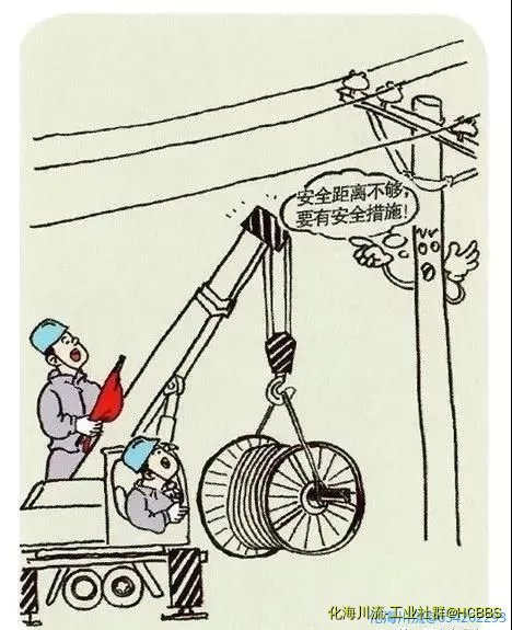 在带电设备附近进行吊装作业安全距离不够且未采取有效措施.webp