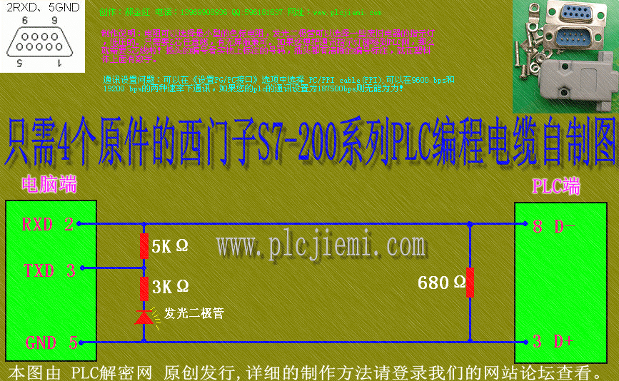 西门子S7-200编程电缆图.gif